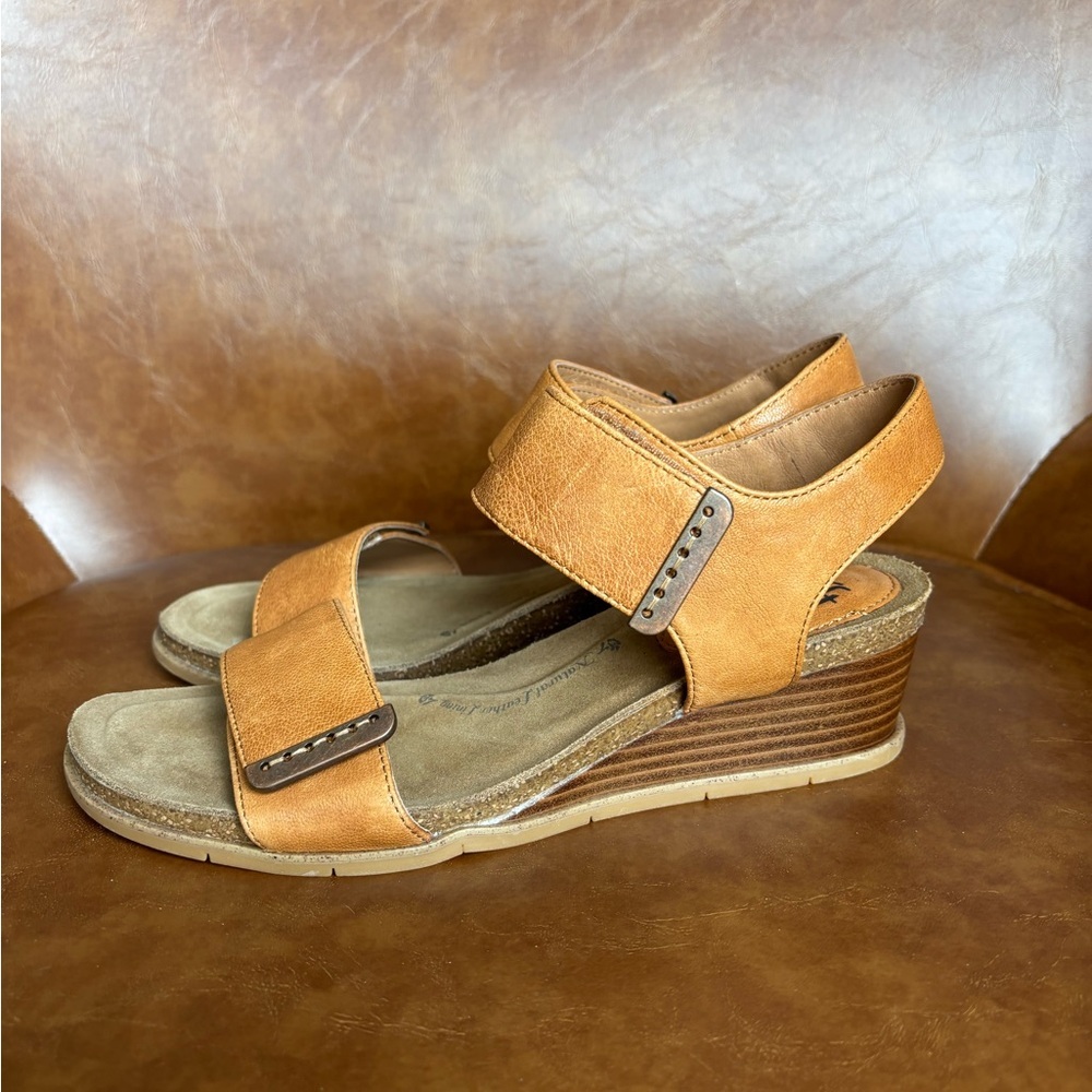 Sofft Verdi II Luggage Tan Cognac Leather Sandals Comfort Strap Spring Summer 9 - Picture 5 of 9